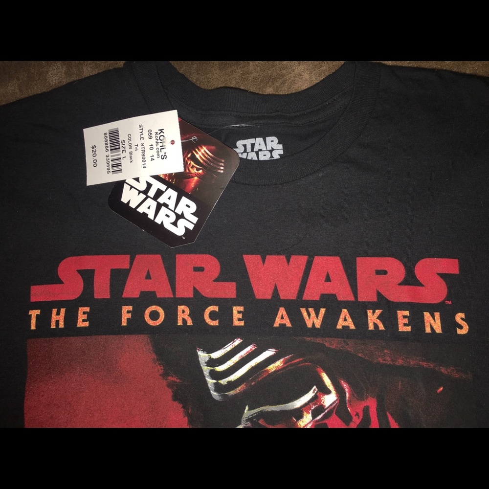 Star Wars NWT "The Force Awakens" Men's T-shirt Size L - Picture 4 of 6